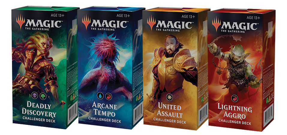 mtg challenger decks card list ALL 4 Magic Decks: Hazoret Aggro Vehicle Rush Control Counter : Toys & Games plus five double Challenger Deck Lists