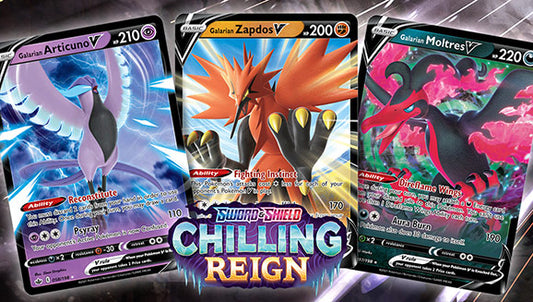Galar Articuno V, Zapdos V, e Moltres V em Pokémon TCG: Espada & Escudo—Reinado Arrepiante - MoxLand