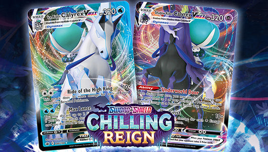 Ice Rider Calyrex VMAX, Shadow Rider Calyrex VMAX e mais no Pokémon TCG: Espada e Escudo - Reinado Arrepiante - MoxLand
