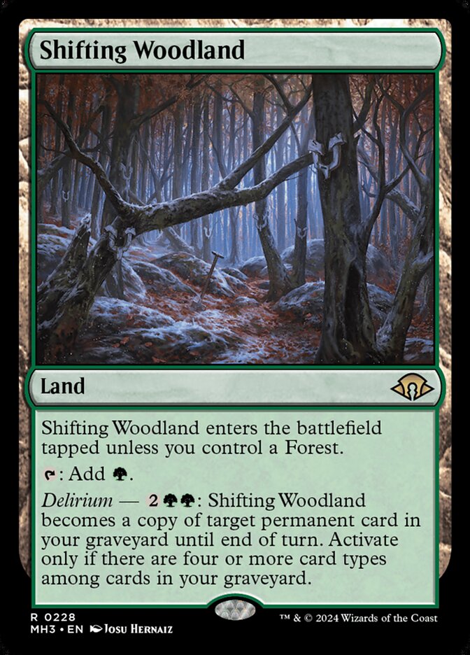 Bosque Mutável / Shifting Woodland - Magic: The Gathering - MoxLand