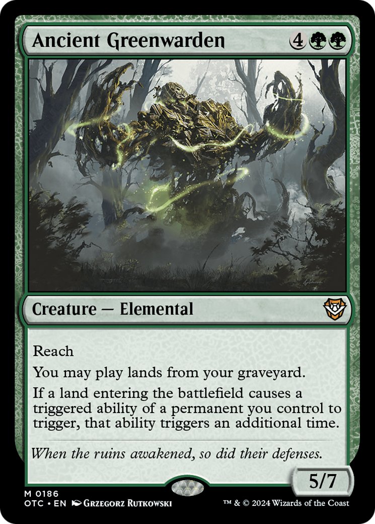 Guardião da Flora Ancestral / Ancient Greenwarden - Magic: The Gathering - MoxLand