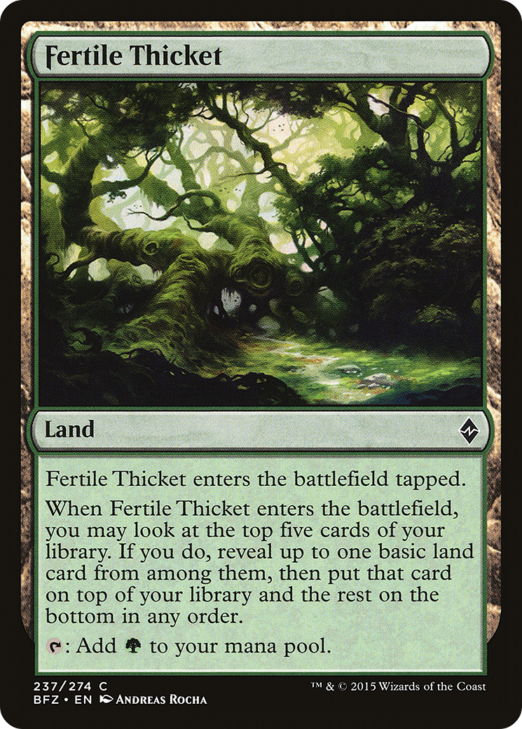 Arvoredo Fértil / Fertile Thicket - Magic: The Gathering - MoxLand