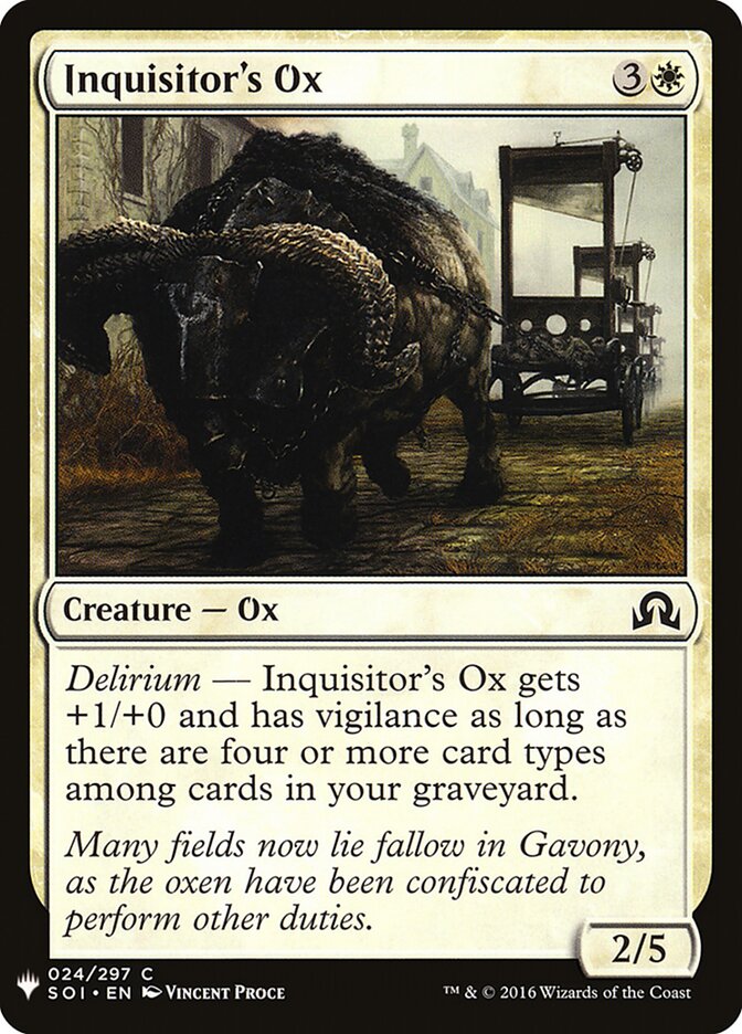 Boi do Inquisidor / Inquisitor's Ox - Magic: The Gathering - MoxLand
