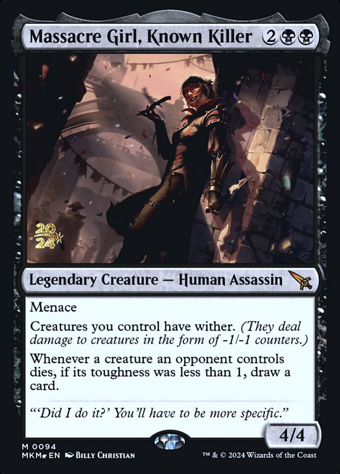 Garota-massacre, Assassina Renomada / Massacre Girl, Known Killer - Magic: The Gathering - MoxLand