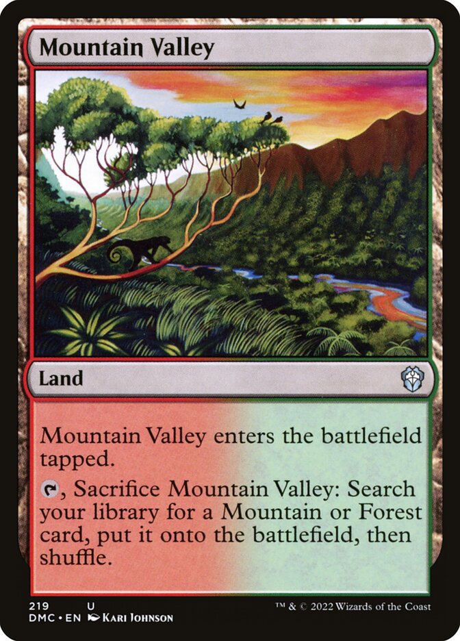Desfiladeiro / Mountain Valley - Magic: The Gathering - MoxLand