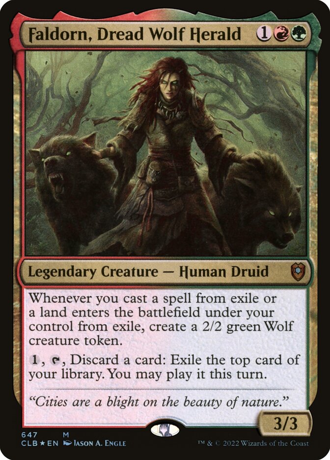 Faldorn, Arauta de Lobo Medonho / Faldorn, Dread Wolf Herald - Magic: The Gathering - MoxLand