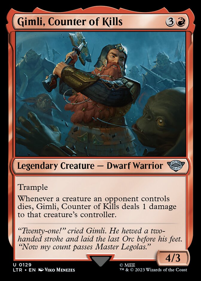 Gimli, Contador de Abates / Gimli, Counter of Kills - Magic: The Gathering - MoxLand