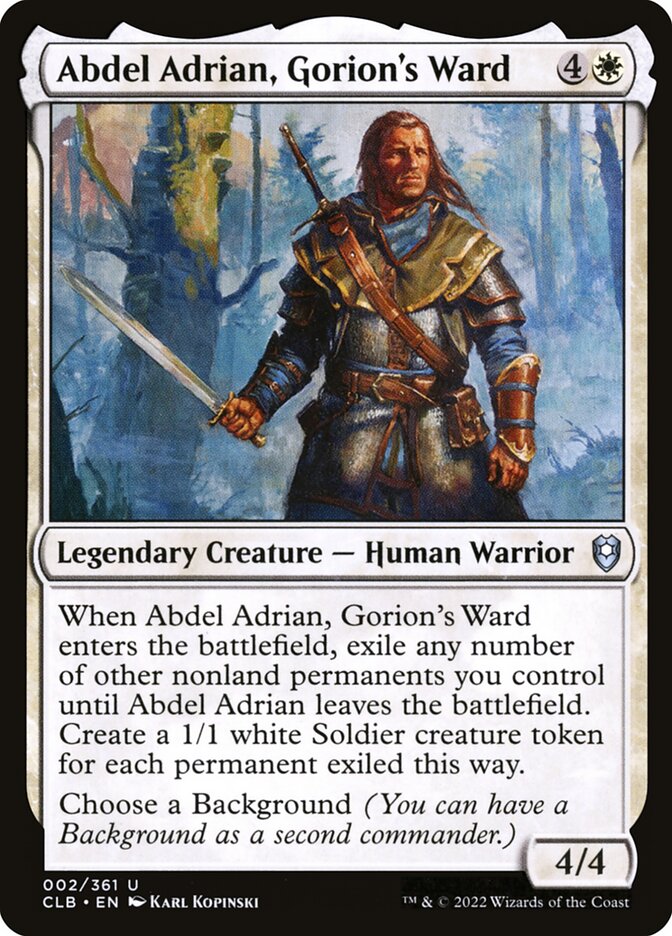 Abdel Adrian, Protegido de Gorion / Abdel Adrian, Gorion's Ward - Magic: The Gathering - MoxLand