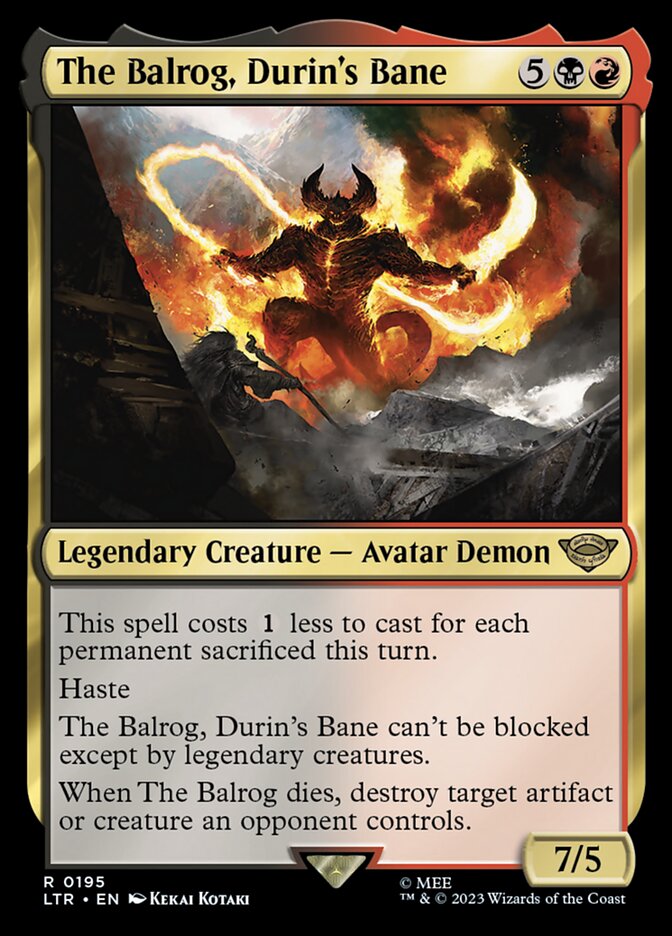 O Balrog, Ruína de Durin / The Balrog, Durin's Bane - Magic: The Gathering - MoxLand