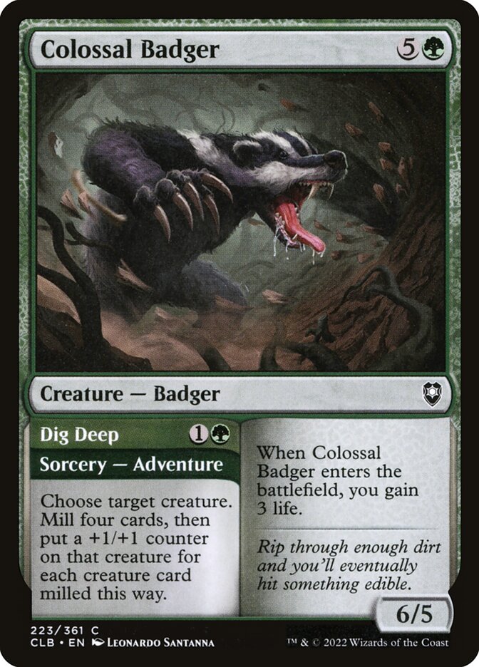 Texugo Colossal / Colossal Badger - Magic: The Gathering - MoxLand