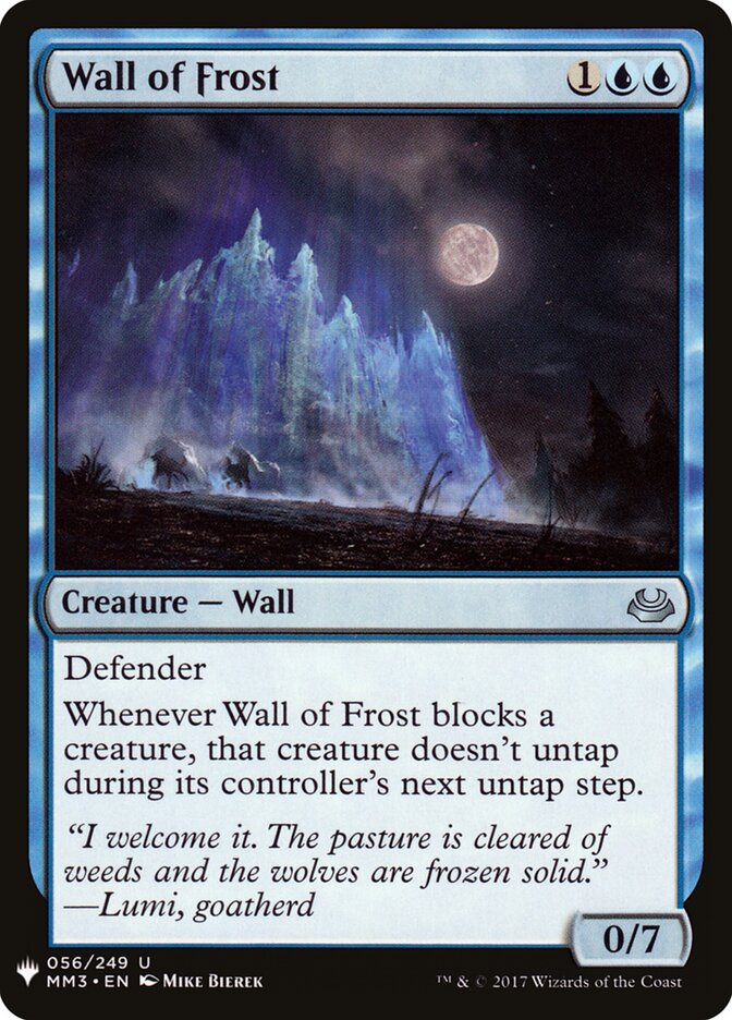 Barreira Congelada / Wall of Frost - Magic: The Gathering - MoxLand