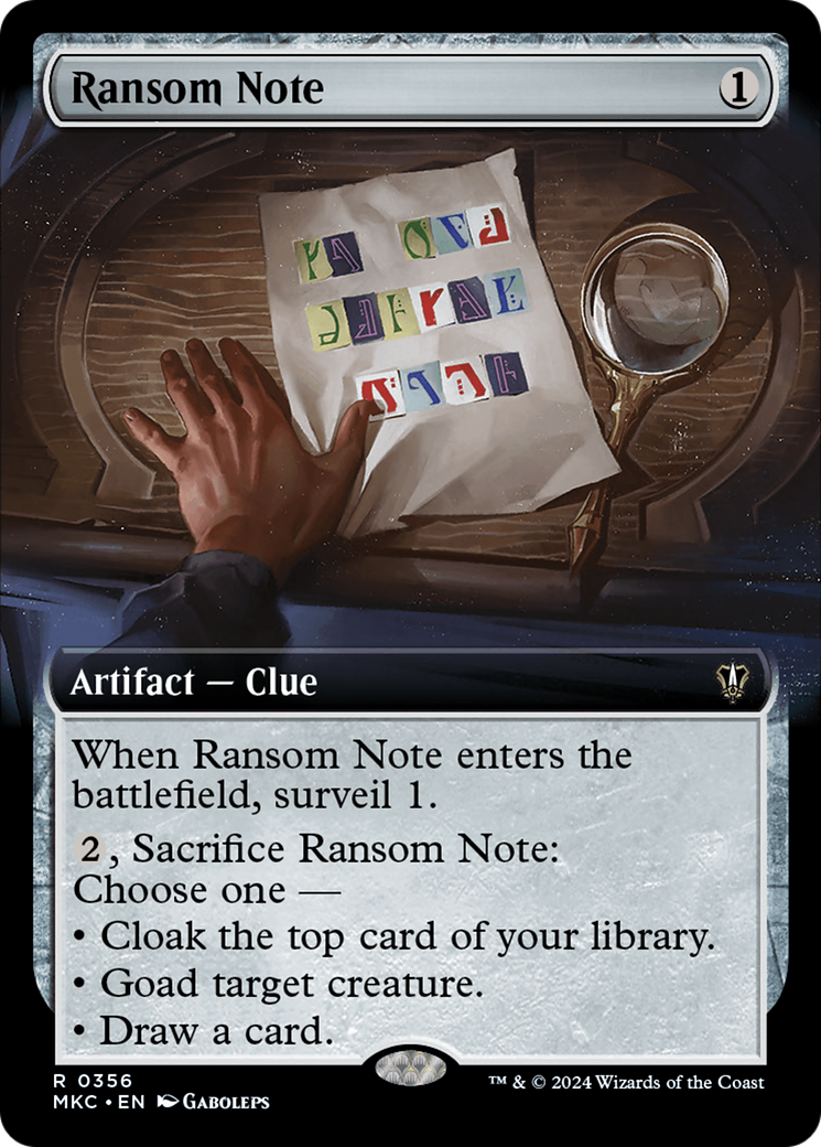 Ransom Note - Magic: The Gathering - MoxLand