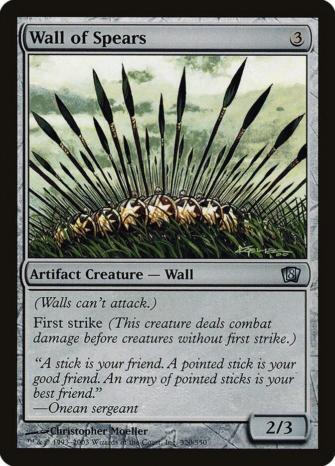 Barreira de Lanças / Wall of Spears - Magic: The Gathering - MoxLand