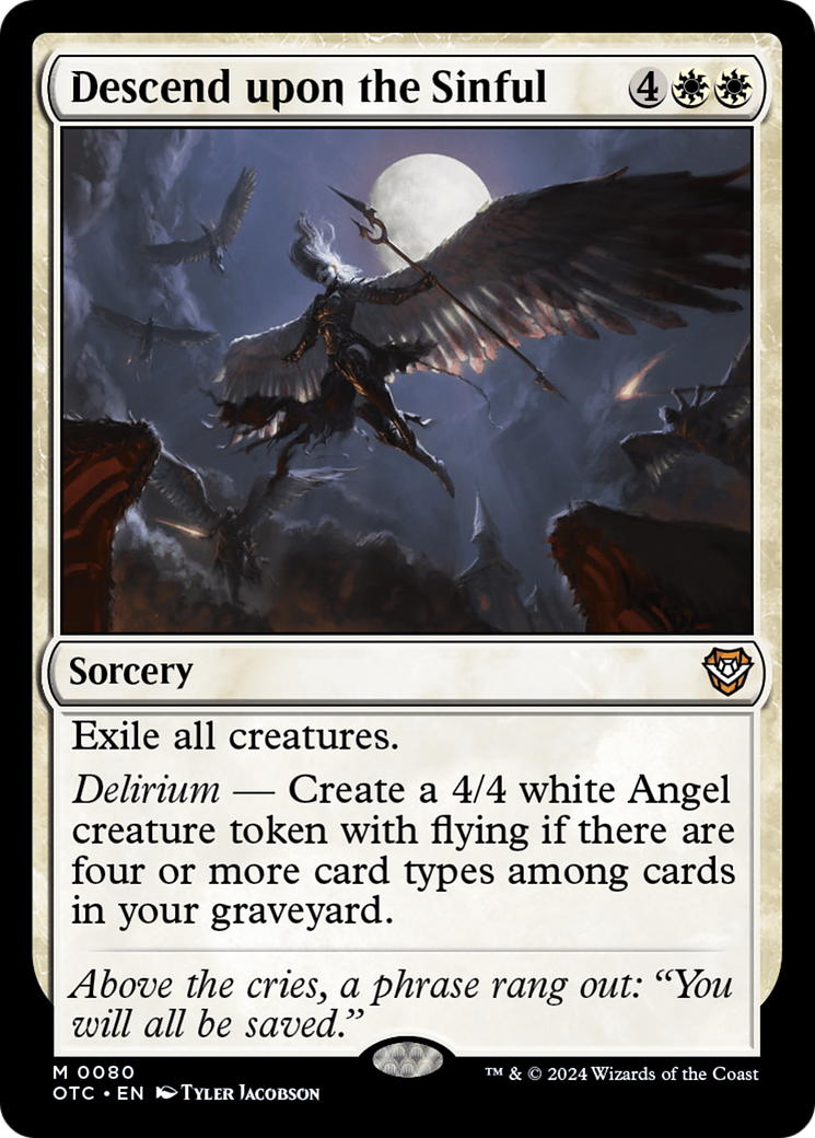 Cair sobre os Pecadores / Descend upon the Sinful - Magic: The Gathering - MoxLand