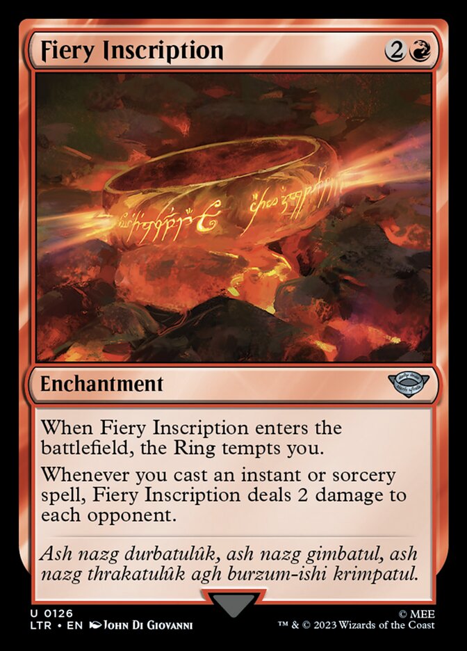 Inscrição Ardente / Fiery Inscription - Magic: The Gathering - MoxLand