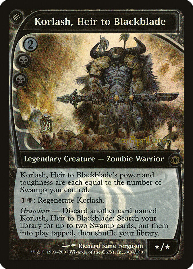 Korlash, Herdeiro da Espada Sombria / Korlash, Heir to Blackblade - Magic: The Gathering - MoxLand