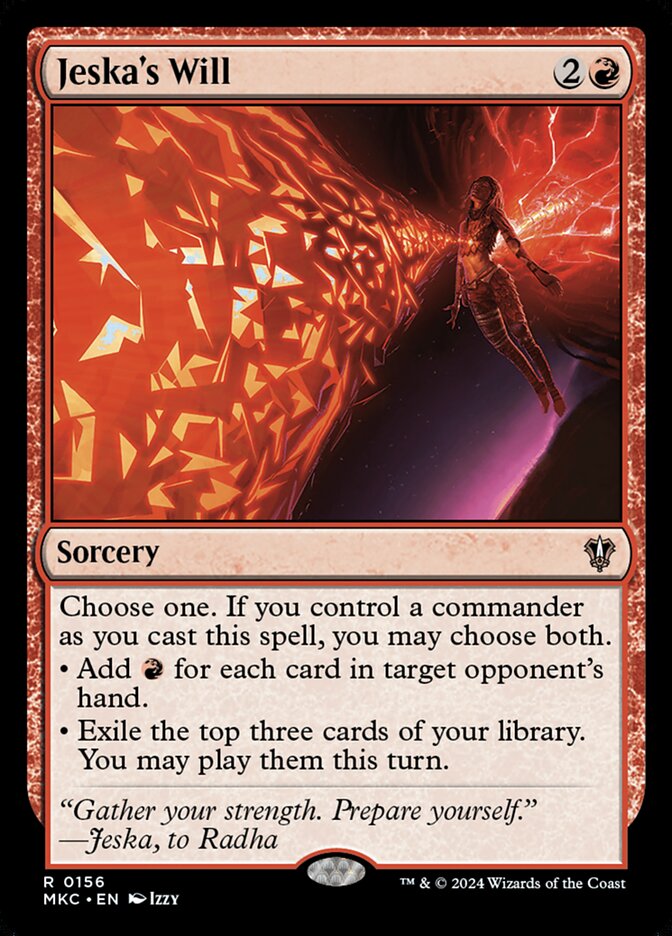 Vontade de Jeska / Jeska's Will - Magic: The Gathering - MoxLand