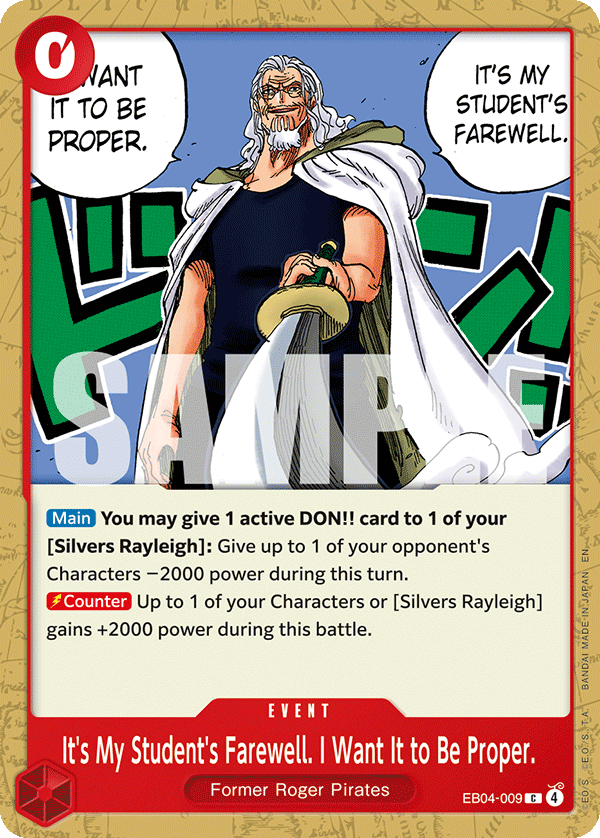 It's My Student's Farewell. I Want It to Be Proper. - One Piece Card Game - MoxLand