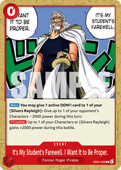 It's My Student's Farewell. I Want It to Be Proper. - One Piece Card Game - MoxLand