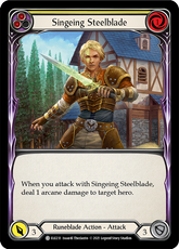 Singeing Steelblade (Yellow) - Flesh and Blood TCG - MoxLand