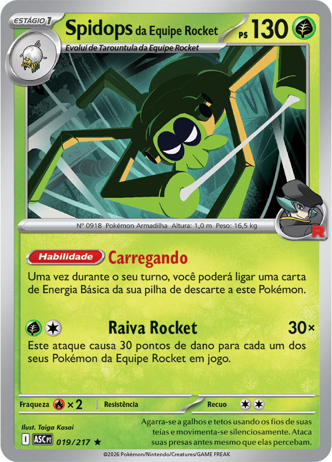Spidops da Equipe Rocket - Pokémon TCG - MoxLand