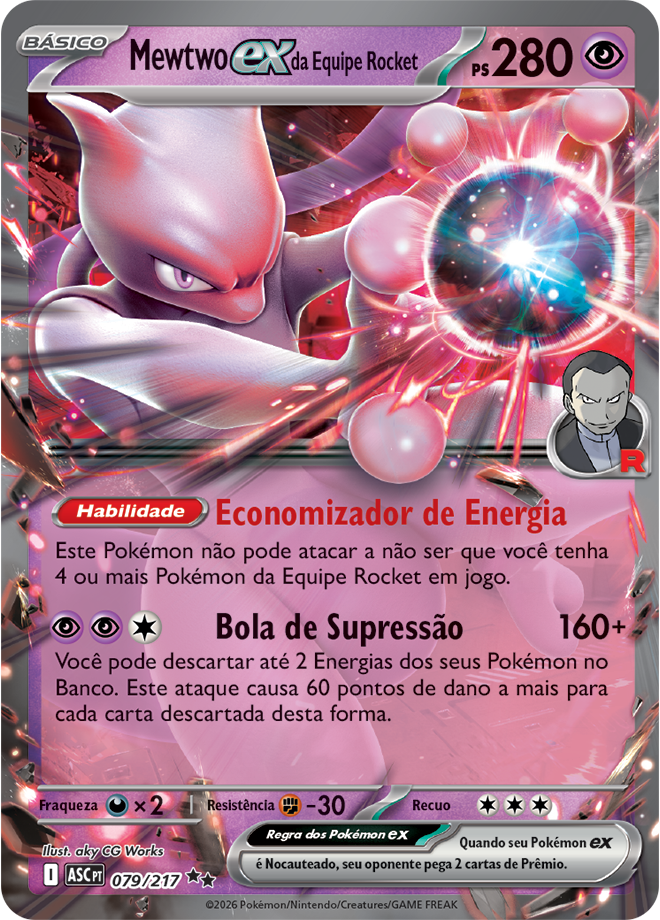 Mewtwo ex da Equipe Rocket - Pokémon TCG - MoxLand