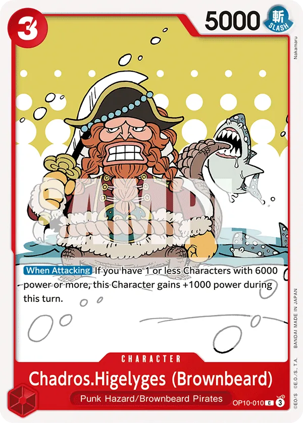 Chadros.Higelyges (Brownbeard) - ONE PIECE CARD GAME - MoxLand