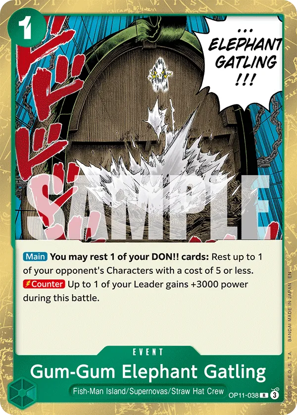 Gum-Gum Elephant Gatling - ONE PIECE CARD GAME - MoxLand