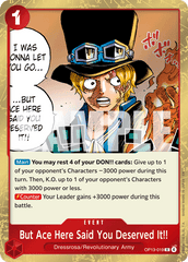 But Ace Here Said You Deserved It!! - One Piece Card Game - MoxLand