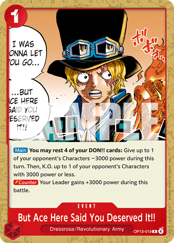 But Ace Here Said You Deserved It!! - One Piece Card Game - MoxLand
