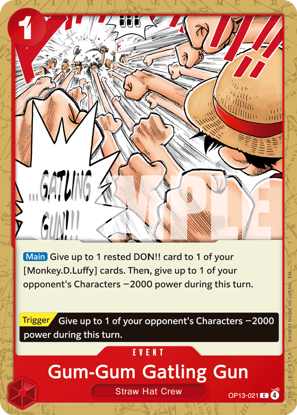 Gum-Gum Gatling Gun - One Piece Card Game - MoxLand