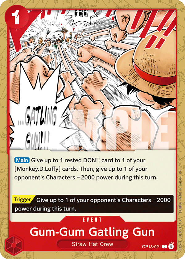 Gum-Gum Gatling Gun - One Piece Card Game - MoxLand