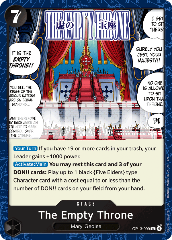 The Empty Throne - One Piece Card Game - MoxLand