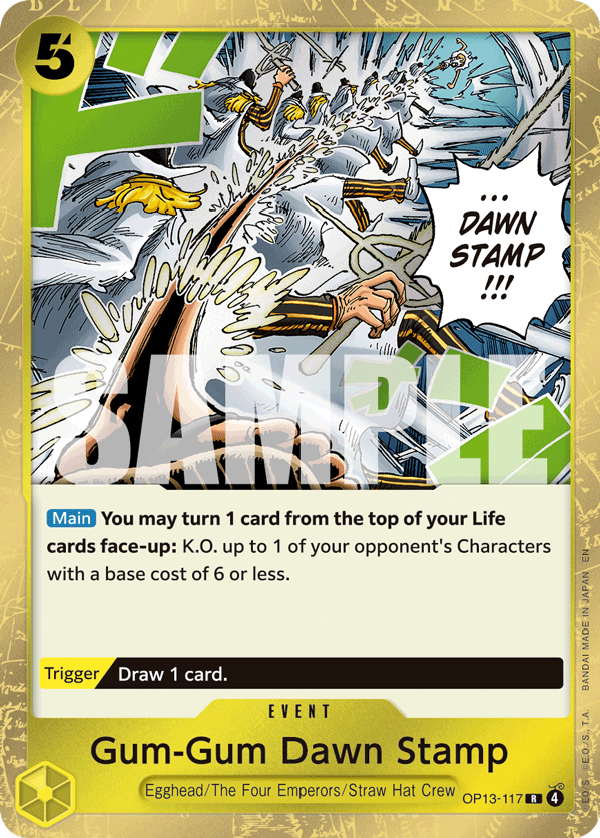 Gum-Gum Dawn Stamp - One Piece Card Game - MoxLand