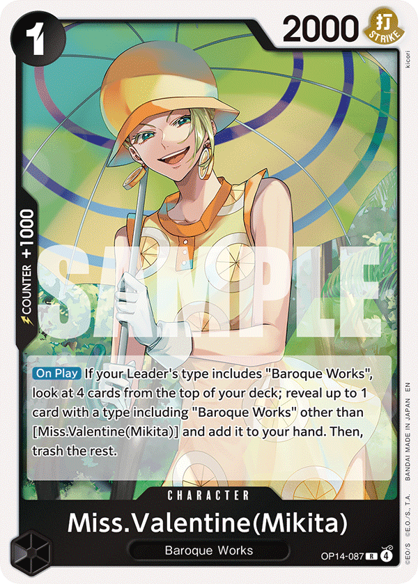 Miss.Valentine(Mikita) - One Piece Card Game - MoxLand