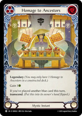 Homage to Ancestors (Blue) // Inner Chi (Blue) - Flesh and Blood TCG - MoxLand