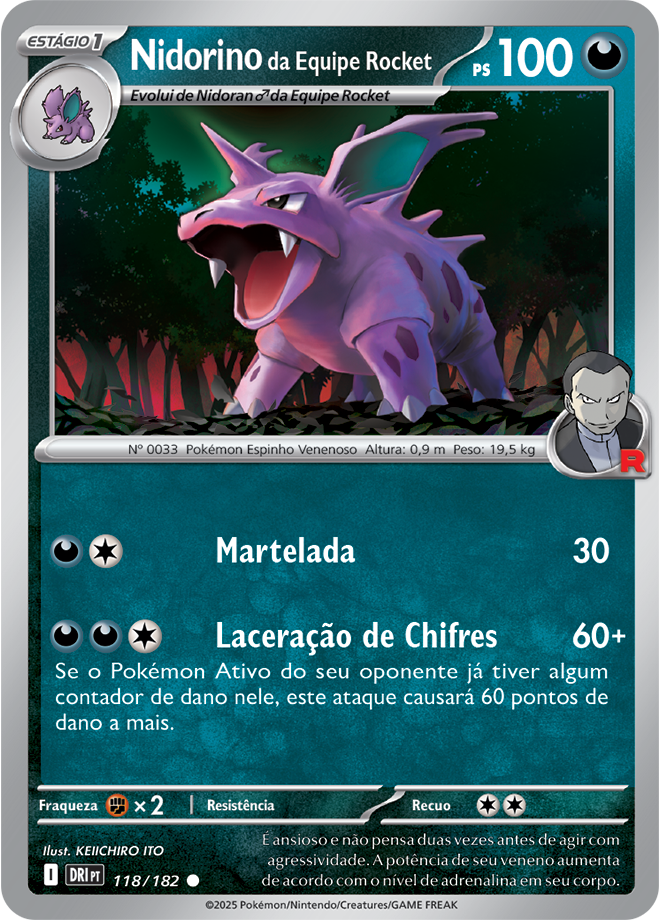 Nidorino da Equipe Rocket - Pokémon TCG - MoxLand