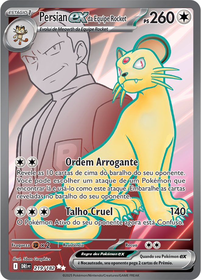 Persian ex da Equipe Rocket - Pokémon TCG - MoxLand