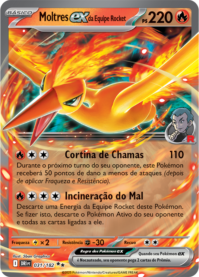 Moltres ex da Equipe Rocket - Pokémon TCG - MoxLand