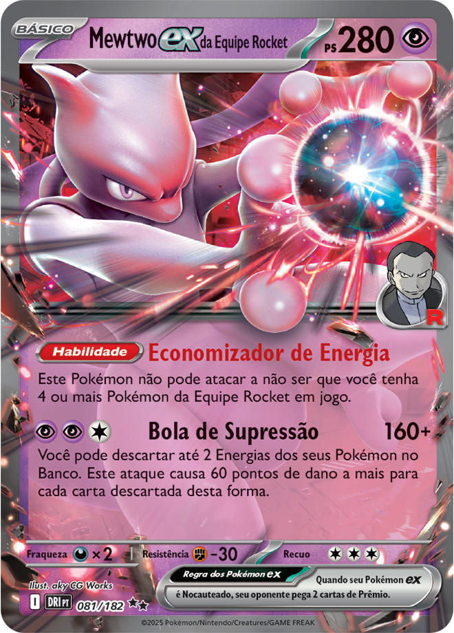 Mewtwo ex da Equipe Rocket - Pokémon TCG - MoxLand