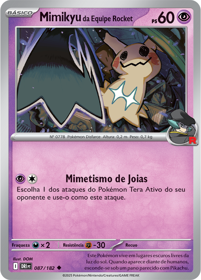 Mimikyu da Equipe Rocket - Pokémon TCG - MoxLand