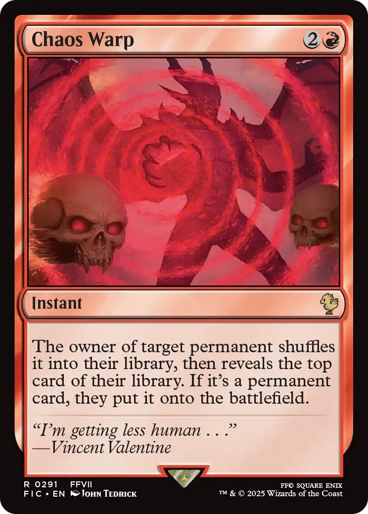 Distorção Caótica / Chaos Warp - Magic: The Gathering - MoxLand