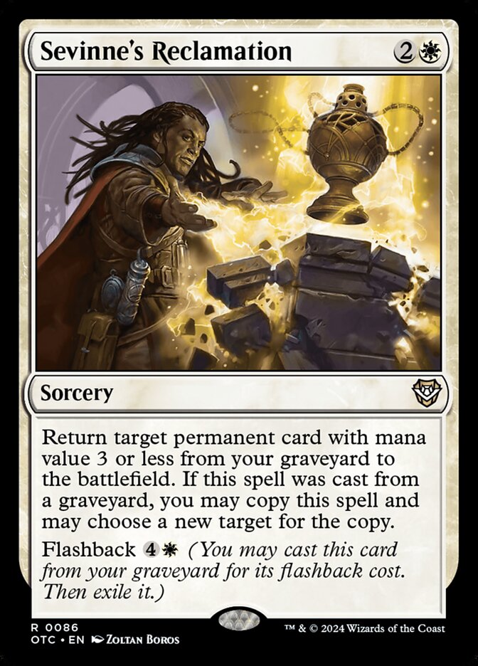 Reivindicação de Sevinne / Sevinne's Reclamation - Magic: The Gathering - MoxLand