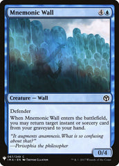 Barreira Mnemônica / Mnemonic Wall - Magic: The Gathering - MoxLand