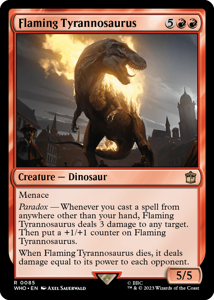 Flaming Tyrannosaurus - Magic: The Gathering - MoxLand
