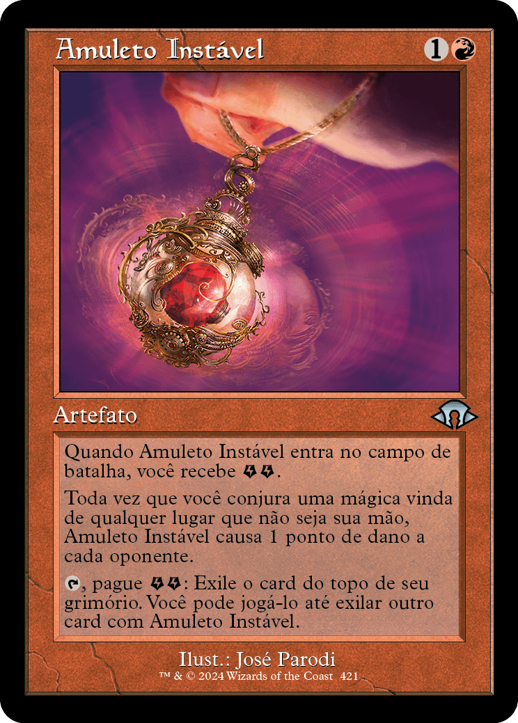 Amuleto Instável / Unstable Amulet - Magic: The Gathering - MoxLand