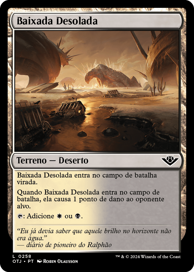 Baixada Desolada / Forlorn Flats - Magic: The Gathering - MoxLand