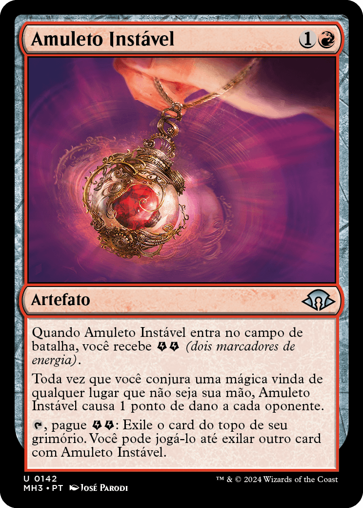 Amuleto Instável / Unstable Amulet - Magic: The Gathering - MoxLand