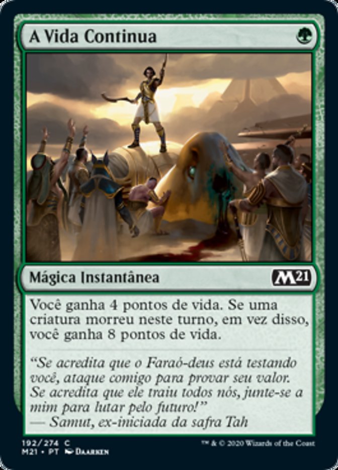 A Vida Continua / Life Goes On - Magic: The Gathering - MoxLand