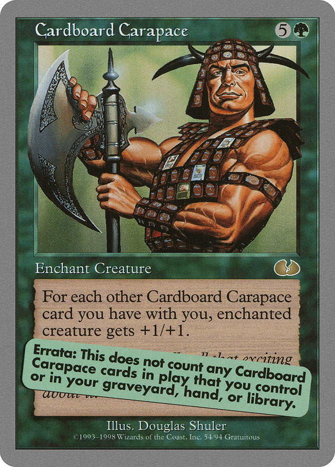 Cardboard Carapace - Magic: The Gathering - MoxLand